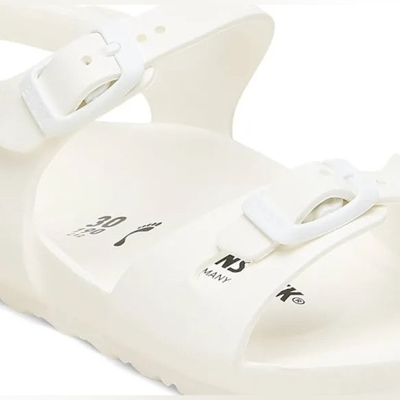 Birkenstock Girl Waterproof White Sandals with Adjustable Straps size 2 - Picture 4 of 5
